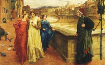 Dante and Beatrice, by Henry Holiday, inspired by La Vita Nuova, 1883